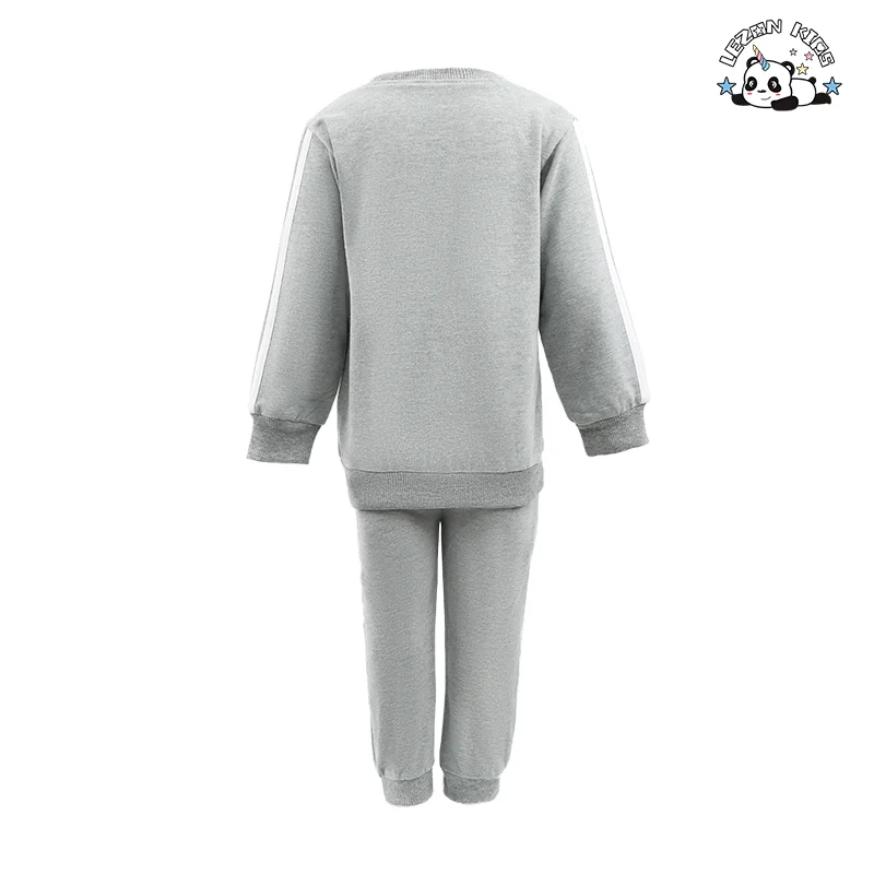 LEZONKIDS - Wholesale Children Clothing Set Autumn Cotton Sweatshirt and Jogger Boys Clothing Set
